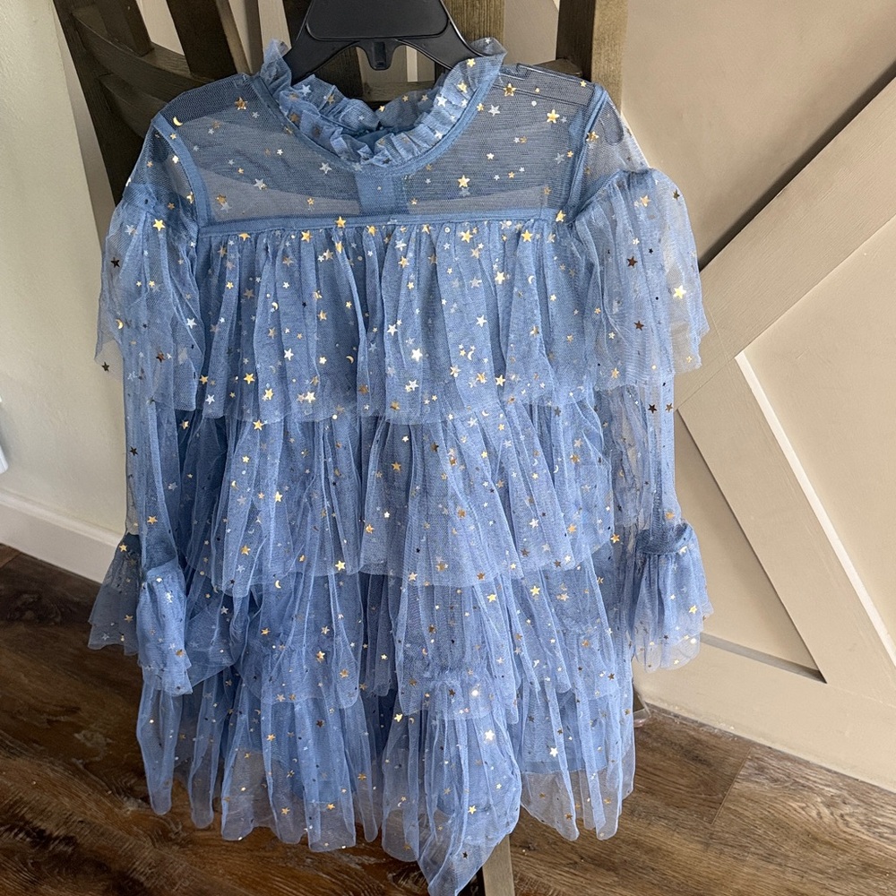 Blue Starry Tulle Dress, Girls size 6/8, so adorable!